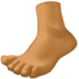 🦶🏾 foot: medium-dark skin tone display on Facebook